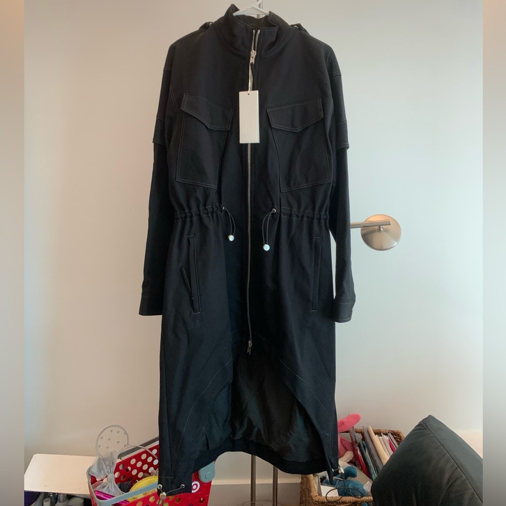 Dion Lee black trench coat